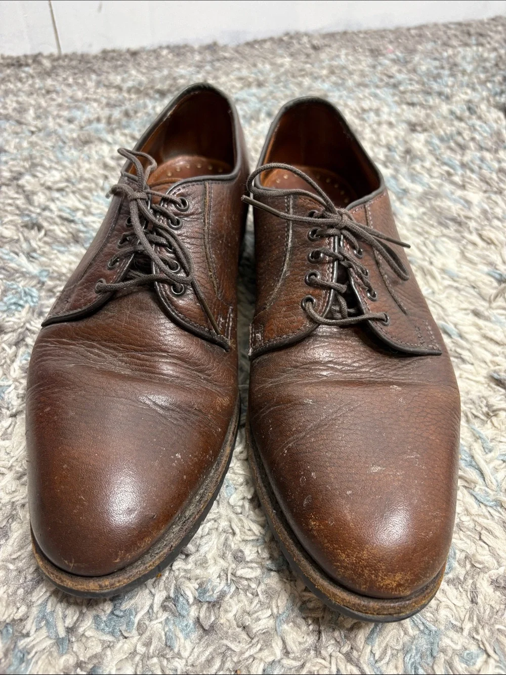 Allen Edmonds Shoes Mens 9 San Marco Oxfords Brown Leather Career Office